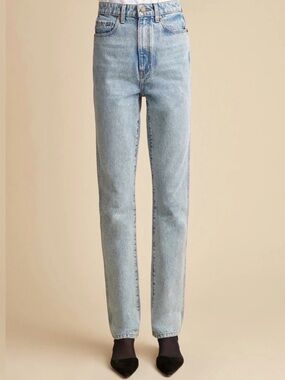 KHAITE Daria Jeans Size 25 - High Rise Slim Straight Light Wash Denim EUC